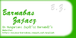 barnabas zajacz business card
